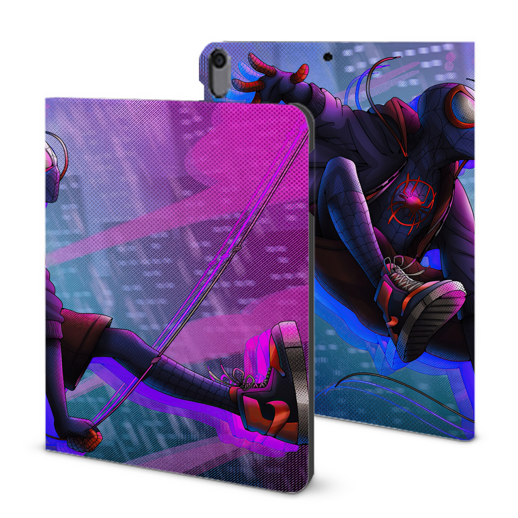 （画像用） Spider Man スパイダーマン IPad ケース ブック型 PUレザー TPU 耐衝撃 軽量 薄型 ペン収納なし 全面保護 IPad 各モデル対応
